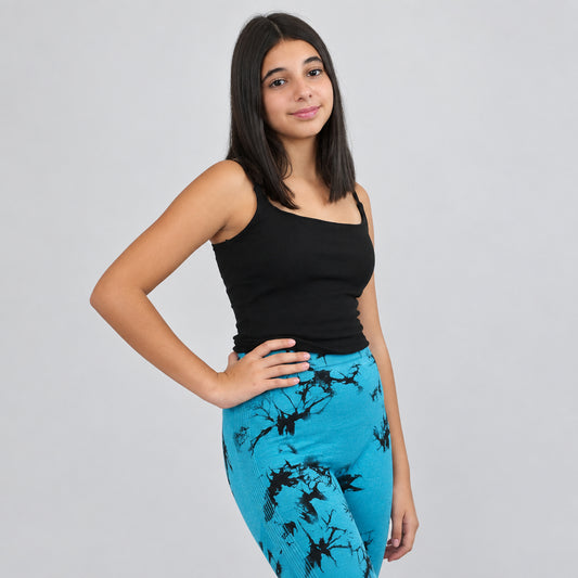 Leggins Push Up Tie-Dye Azul Turquesa