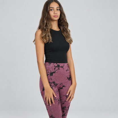 Leggins Push Up Tie-Dye Rojo