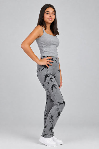 Leggins Push Up Tie-Dye Gris Claro