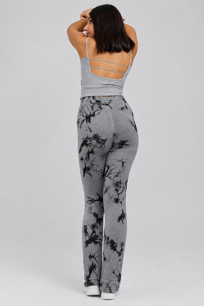 Leggins Push Up Tie-Dye Gris Claro