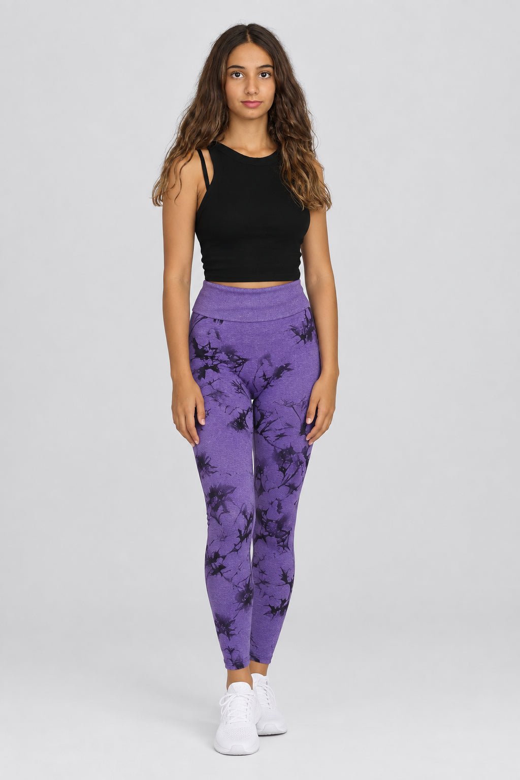 Leggins Push Up Tie-Dye Morado