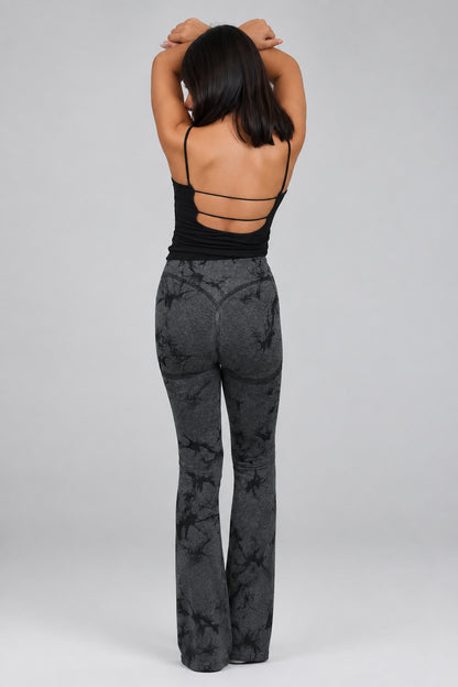 Leggins Push Up Tie-Dye Gris Oscuro