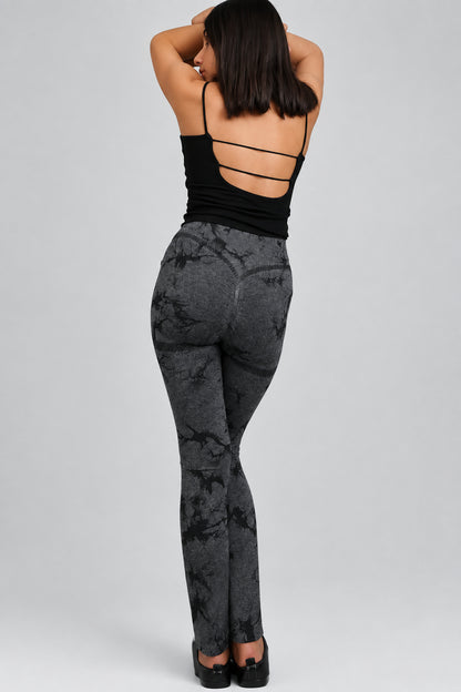 Leggins Push Up Tie-Dye Gris Oscuro