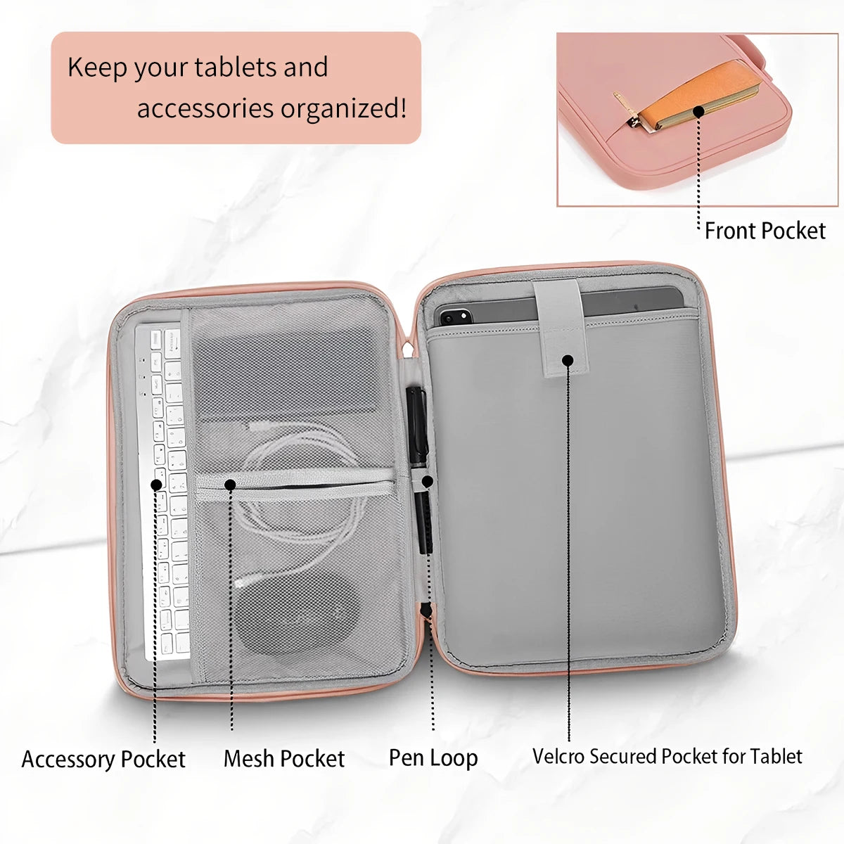 Funda Organizadora para Tablet y Laptop 11-13" | Impermeable, Acolchada y Multi-Compartimentos